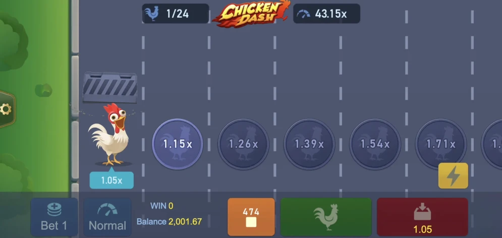 Chicken Dash gameplay